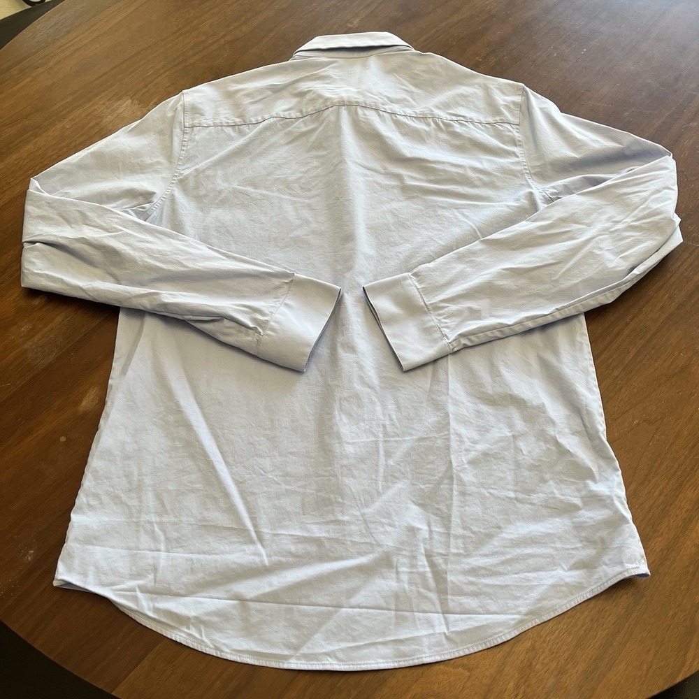 COS Relaxed Fit Blue Cotton Button-Up Long Sleeve Shirt Men's Size M Classic - Picture 3 of 13
